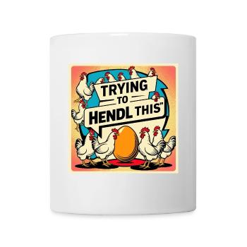 Chicken joy – trying to keep it up - Mug - white - Front