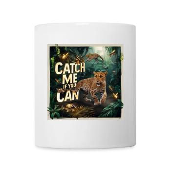 Dschungel Leopard Sprung - Tasse - Weiß - Vorne