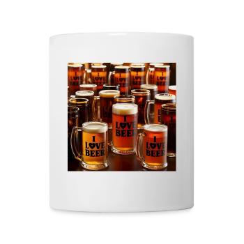 Bierliebe im Glas - Tasse - Weiß - Vorne