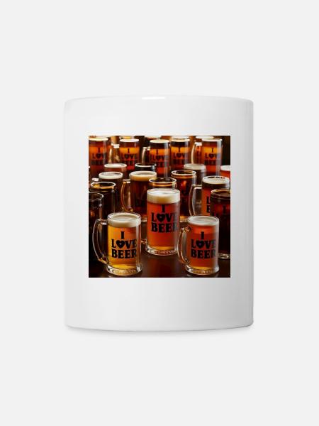 Bierliebe im Glas - Tasse - Weiß