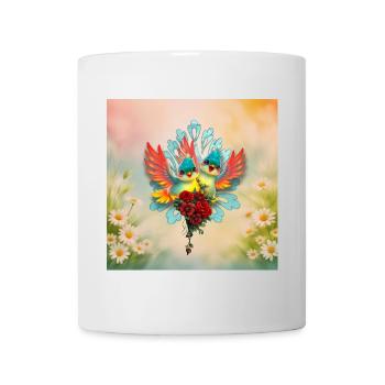 Les sympathiques oiseaux de bonne humeur - Mug blanc - blanc - Devant