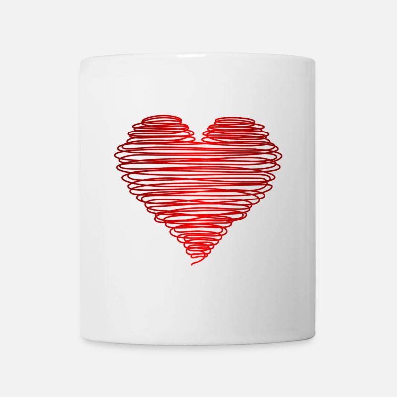 motiv_herz_rot - Mug - white
