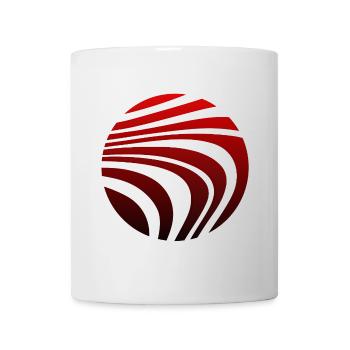 Psychedelic Pattern Red Black Gradient - Mug - white - Front