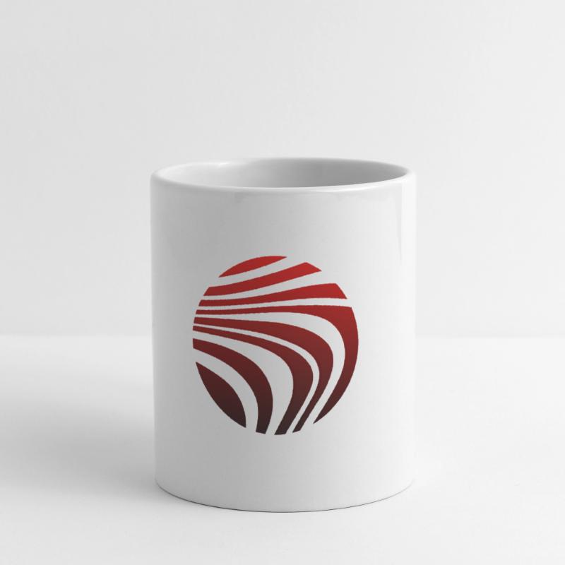 Psychedelic Pattern Red Black Gradient Mug