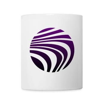 Psychedelisches Muster Violett Verlauf - Tasse - Weiß - Vorne