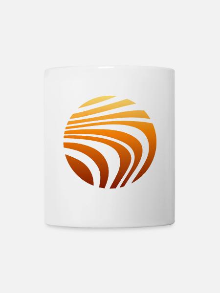 Muster Orange Verlauf - Tasse - Weiß