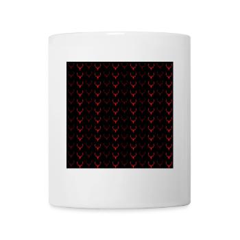 Geweih Muster rot - Tasse - Weiß - Vorne