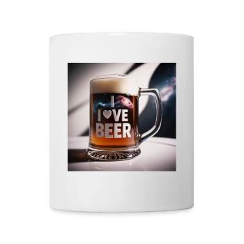 Beer mug "I Love Beer" - Mug - white - Front