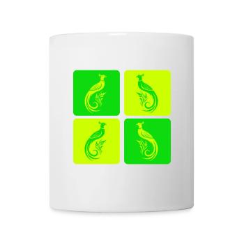 Eleganter Fasanenvogel – Natur trifft Kunst - Tasse - Weiß - Vorne