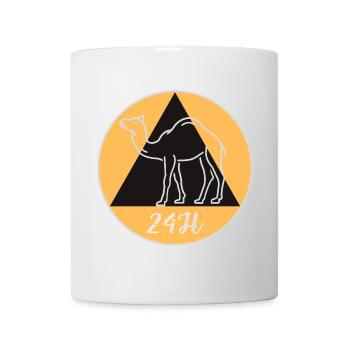 Geometisches Kamel auf schwarzem Hintergrund - Tasse - Weiß - Vorne