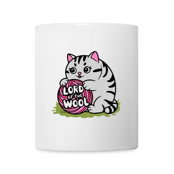 A little cat with a ball of wool - Mug - white - Front