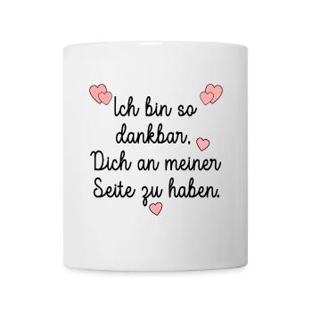 DANKBARKEIT WERTSCHÄTZUNG HERZ - Tasse - Weiß - Vorne