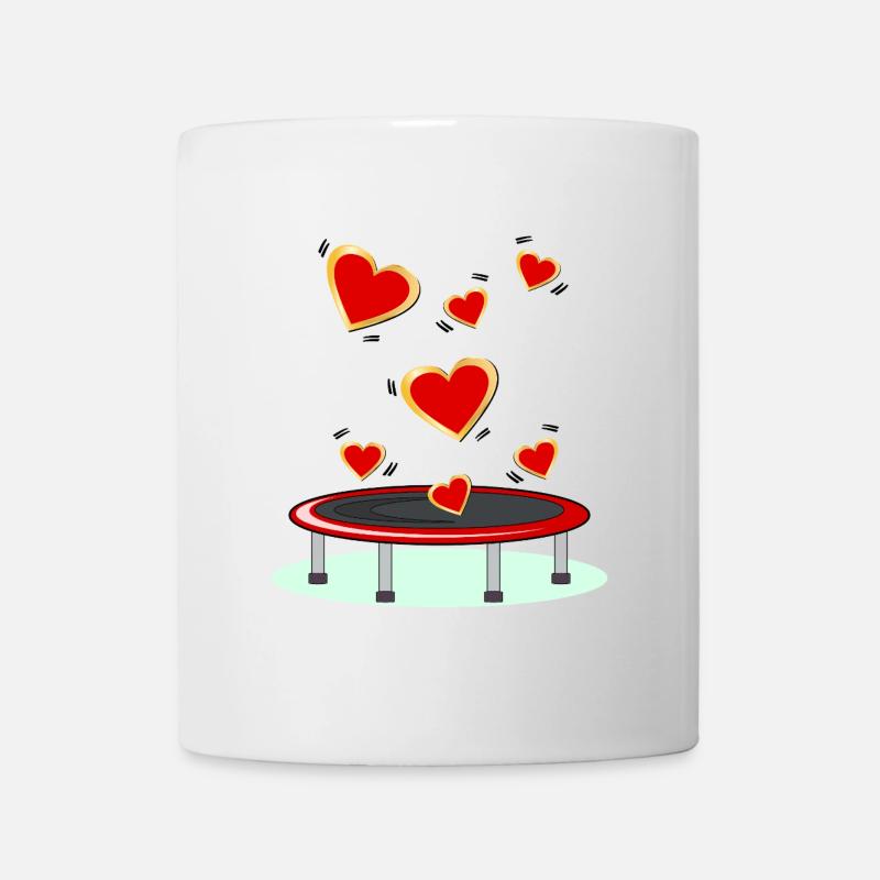 TRAMPOLINE DE SAUT EN FORME DE CŒUR - Mug blanc - blanc