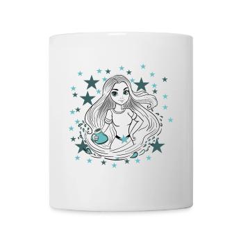 Signe du zodiaque Verseau Femme Fille - Mug blanc - blanc - Devant