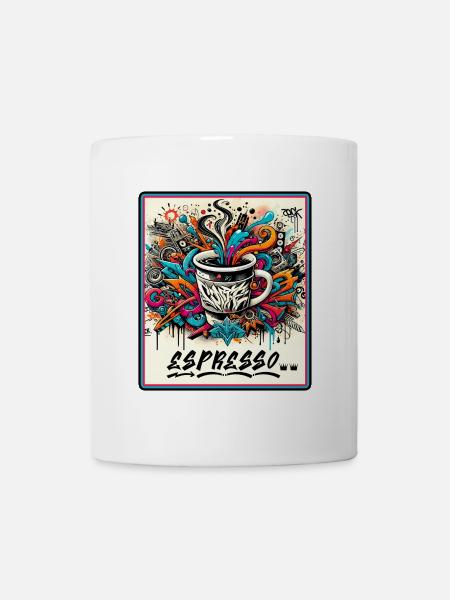 Espresso Graffiti - Tasse - Weiß