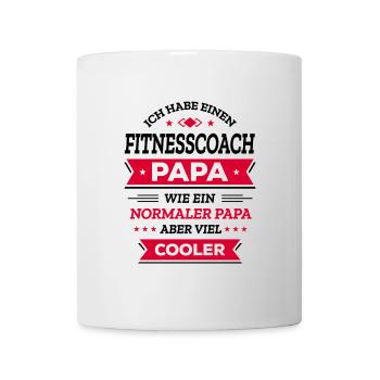 FITNESSCOACHPAPA VATERTAG WEIHNACHTENGEBURTSTAG - Tasse - Weiß - Vorne