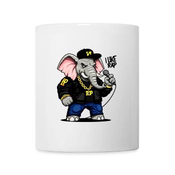 Rapper elephant: unique urban style! - Mug - white - Front