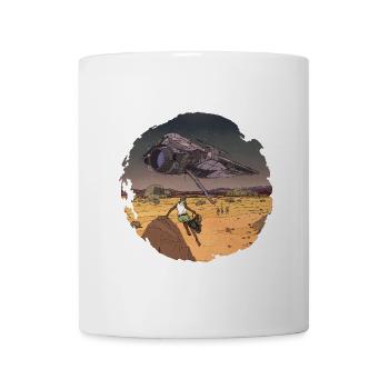 Wüstenraumschiff – Retro-SF-Erkundung - Tasse - Weiß - Vorne