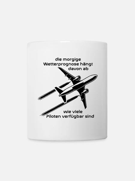 Die morgige Wetterprognose hängt davon ab wie viel - Tasse - Weiß