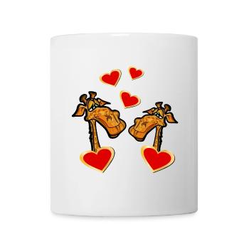 VERLIEBTE PAARE GIRAFFEN HERZ - Tasse - Weiß - Vorne