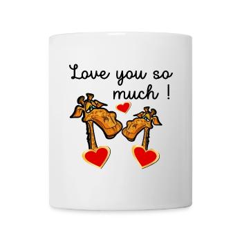 JE T’AIME TELLEMENT COUPLE GIRAFE - Mug blanc - blanc - Devant