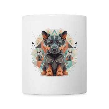 Polygon Berger Chien - Mug blanc - blanc - Devant