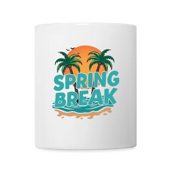 Vacances de printemps Palm Trees Beach - Mug blanc - blanc - Devant