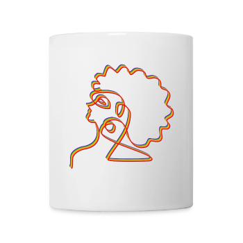 VIELFALT INKLUSION LINIENZEICHNUNG FRAUEN - Tasse - Weiß - Vorne