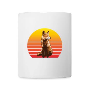 Fuchs Retro - Tasse - Weiß - Vorne