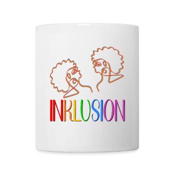 INKLUSION LINIENZEICHNUNG FRAUEN - Tasse - Weiß - Vorne