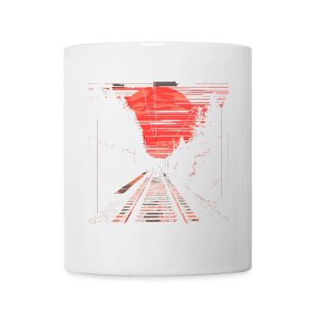 Eisenbahn Illustration - Tasse - Weiß - Vorne