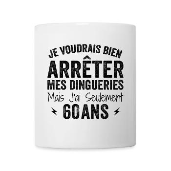 J'ai 60 ans - Anniversaire 60 ans, 60 ans - Mug blanc - blanc - Devant