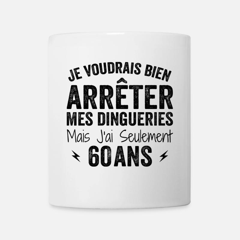 J'ai 60 ans - Anniversaire 60 ans, 60 ans - Mug blanc - blanc