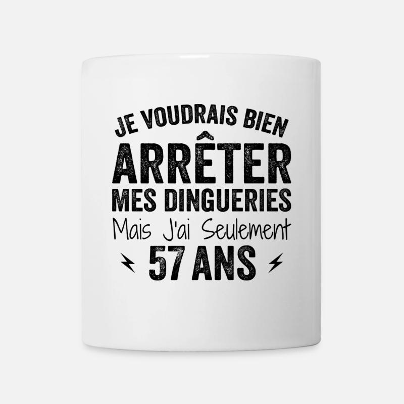 J'ai 57 ans - Anniversaire 57 ans, 57 ans - Mug blanc - blanc