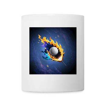 Flaming Intensity: The golf ball in action. - Mug - white - Front