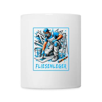 Fliesenleger – Perfektion auf jedem Boden - Tasse - Weiß - Vorne