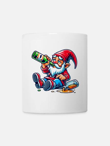 Gartenzwerk Feierabend - Tasse - Weiß