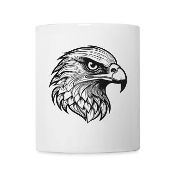 Detaillierte Adlerkopf Illustration - Tasse - Weiß - Vorne
