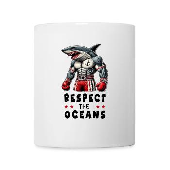 Respect of the Ocean Shark Design - Mug - white - Front