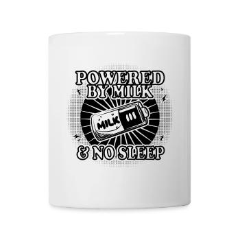 Powered by Milk & No Sleep Body for Baby ́s - Mug - white - Front