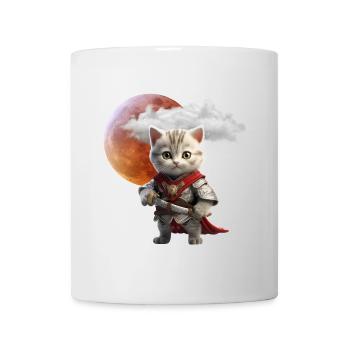 Knight Kitten Under Lunar Moon - Mug - white - Front