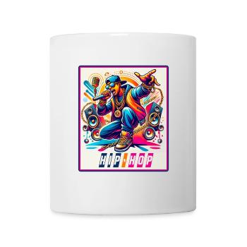 Hip-Hop Vibes – Rappeur avec micro - Mug blanc - blanc - Devant