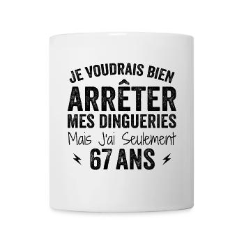 J'ai 67 ans - Anniversaire 67 ans, 67 ans - Mug blanc - blanc - Devant