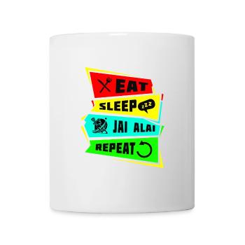 Manger dormir Jai Alai Répéter - Mug blanc - blanc - Devant