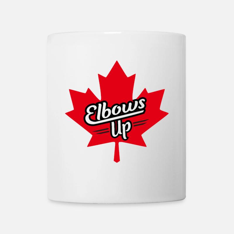 Elbows Up Maple Leaf Design - Mug - white