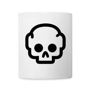 Schädel - Tasse - Weiß - Vorne