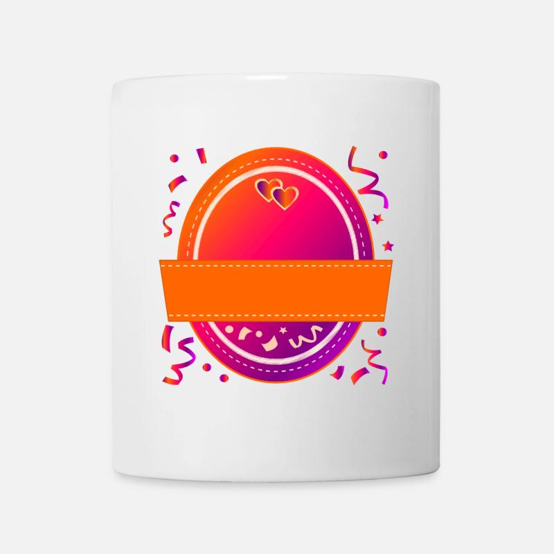 NAMENSSCHILD SELBST GESTALTEN - Tasse - Weiß