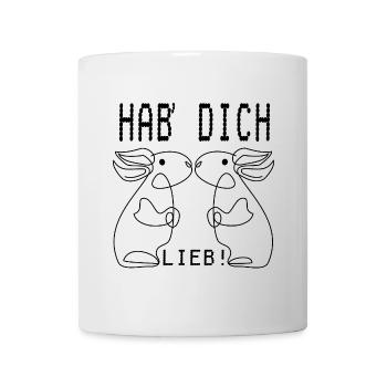 HABE DICH LIEB - HASEN PÄRCHEN - Tasse - Weiß - Vorne