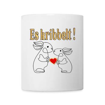 LIEBESERKLÄRUNG PAARE - LINIENZEICHNUNG HERZ - Tasse - Weiß - Vorne