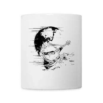 Dessin d’un joueur de banjo - Mug blanc - blanc - Devant